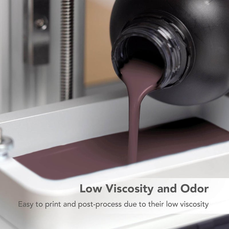 Phrozen Aqua Hyperfine Photopolymer Resin for 9K, 12K or Higher Resolution 3D Printers, 405nm LCD UV-Curing 3D Printing with Low Shrinkage & Superior Precision, Smooth Surface Finish (Red, 1KG) - Image 3